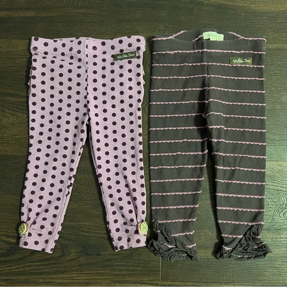 Bundle of 2 pairs baby girl Matilda Jane Leggings 12-18 months - Picture 1 of 7